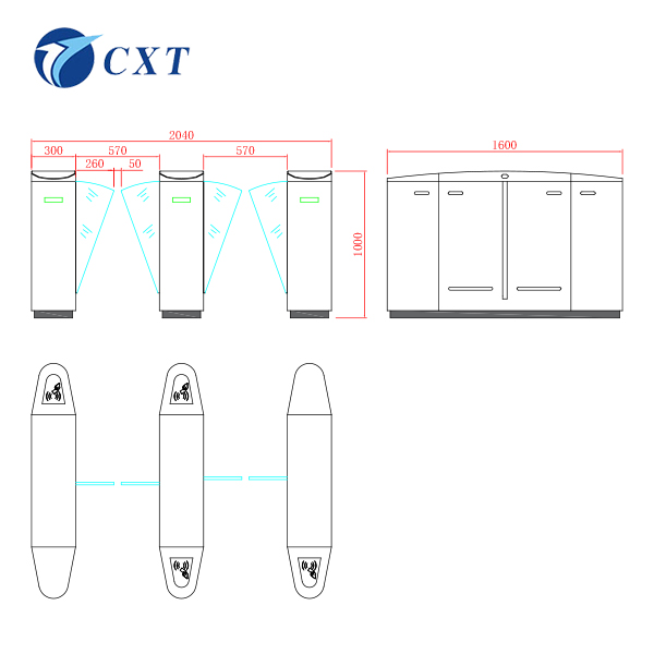 型号： CXT-YW160B规格： 1600*300*1000mm杆长： 260M(单)工艺： 以折弯、切割、焊接、抛光、打磨等工艺生产材料： 国标304号不锈钢(可订制201不锈钢、铁烤漆)
　 　圆角双通道翼闸功能简介：



        1)具有故障自检和逻辑判断功能，方便用户维护及功能调试;

　　2) 灵活的拨码设置设备的各项性能，多达几十种;

　　3) 机械、红外双重防夹功能，在挡臂复位的过程中遇阻时，自动停止或反弹，同时发出报警信号;

　　4)多种模式报警功能，含非法闯入、反闯入、尾随、通行超时报警等;

　　5)防冲功能，在没有接收到开闸信号时，挡臂自动锁死;

　　6)反向闯入关闭报警功能，当正向刷卡后，有人先从反向闯入，则挡翼迅速关闭同时发出报警;

　　7)灵活的通行指示功能，高亮度指示灯加上其人性化的提示功能，让通道更具特色;

　　8)常开、常闭模式可调，轻松通过拨码或外接手动按钮控制;

　　9)自动检测复位功能，开闸后，在规定的时间内(可调)未检测物体通行时，系统将自动取消此次通行的权限;

　　10)断电自动常开，以满足消防的要求;

　　11) 可与多种控制设备相挂接，接收继电器开关信号工作;

　　12)通行模式多样，可单向或双向控制人员进出，或单向受控，反向自由通行;

　　13)适应环境能力强，可在各种恶劣的环境下正常工作，超强的自我保护能力，可适应弱电短路、强光照射、雾雨雪、台风天气及环境变化。

　　可扩展功能：

　　◆双向自动计数功能，可正向“加”，反向“减”，自动统计在场人数(订制)。

　　◆语音提示功能：“欢迎光临!一路顺风!请刷卡!”等(订制);

　　◆伸缩臂材料及原色选择。


相关文章
