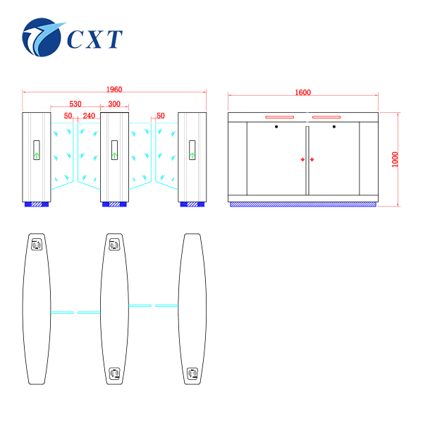 Sliding gate CXT-PY510H Waist height Turnstile