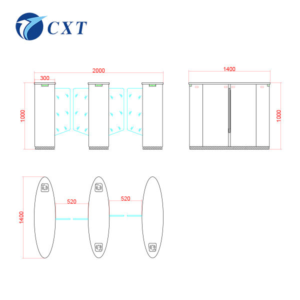 Sliding gate CXT-PY510TY Waist height turnstile