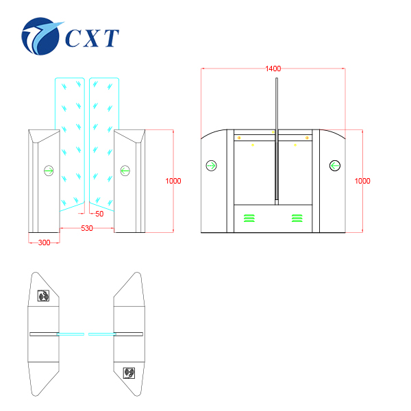 RFID Card Reader Sliding Turnstile PY510J