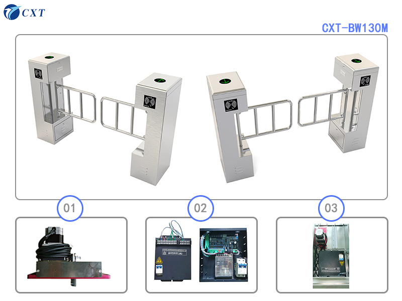 Vertical RFID Card Reader Swing Turnstile