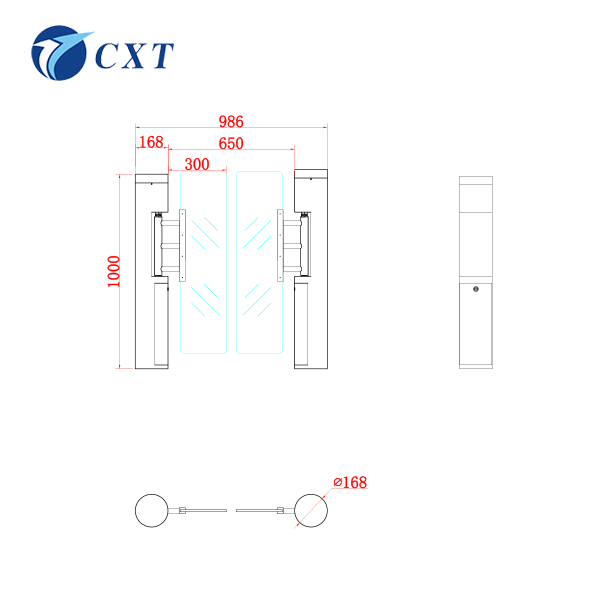 RFID Card Reader Swing Barrier Gate Turnstile