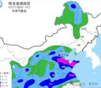 京津冀等9省区市部分地区将迎暴雨，8日至9日夜间至华北、黄淮地区，其中8日夜间至9日夜间降雨最为显著。