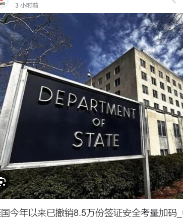 <strong>美国今年以来已撤销8.5万份签证</strong>